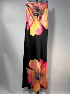 ANTRHROPOLOGIE The Fleur Strapless Satin Maxi Slip Dress M